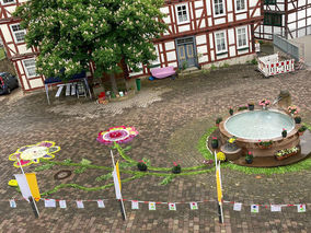 Blumenteppich auf dem Naumburger Marktplatz